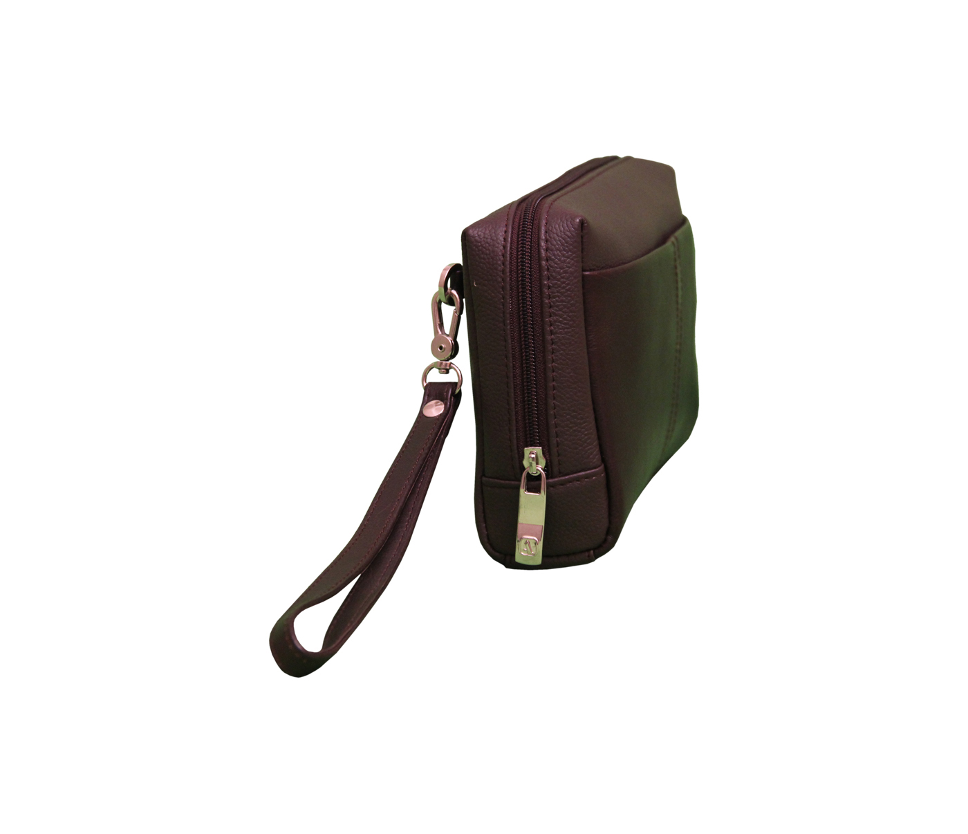 P21-Hayden-Men's bag cum travel pouch in Genuine Leather - Brown.