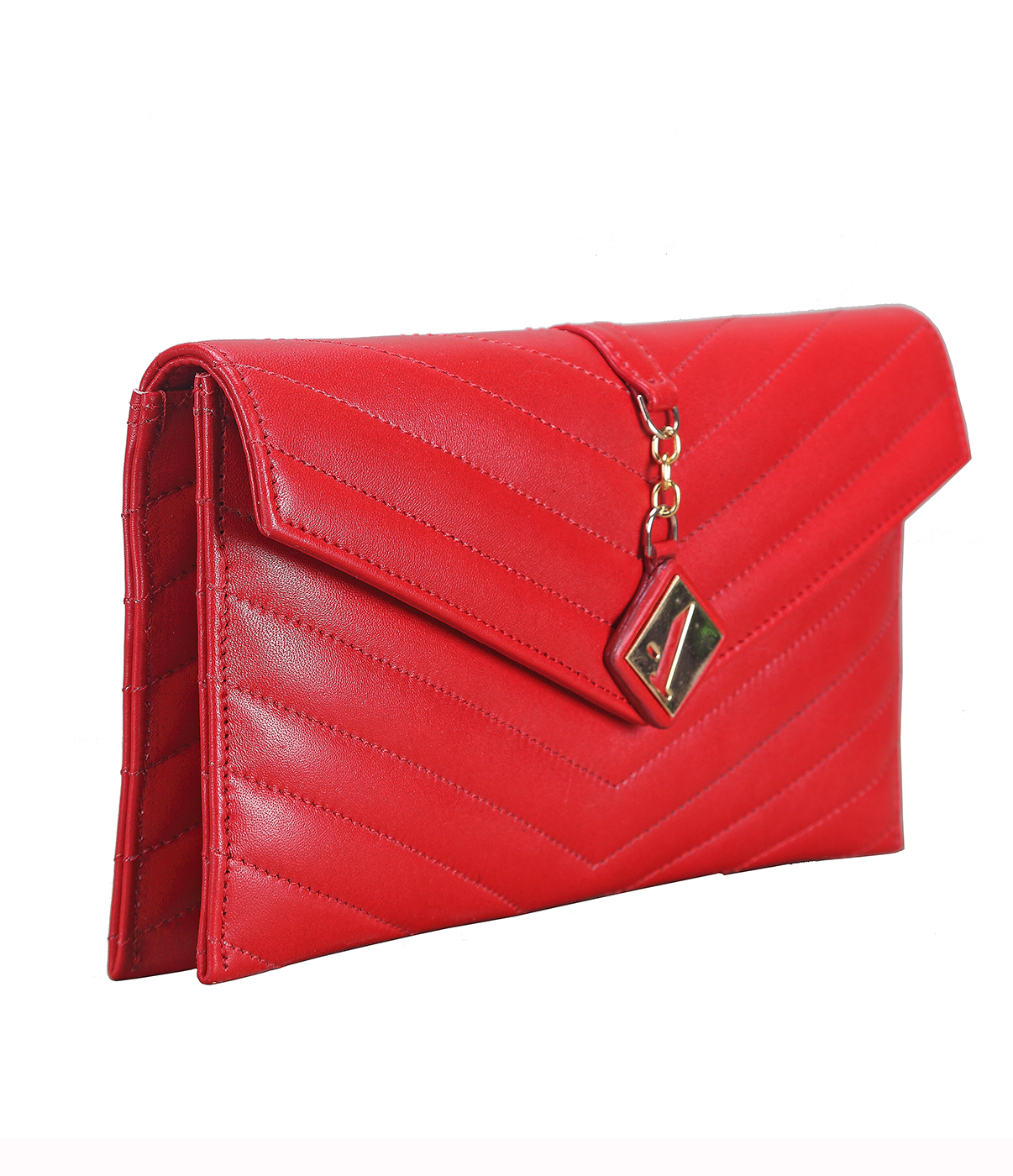 Handbag-Linda-Evening bag in Genuine Leather - Red