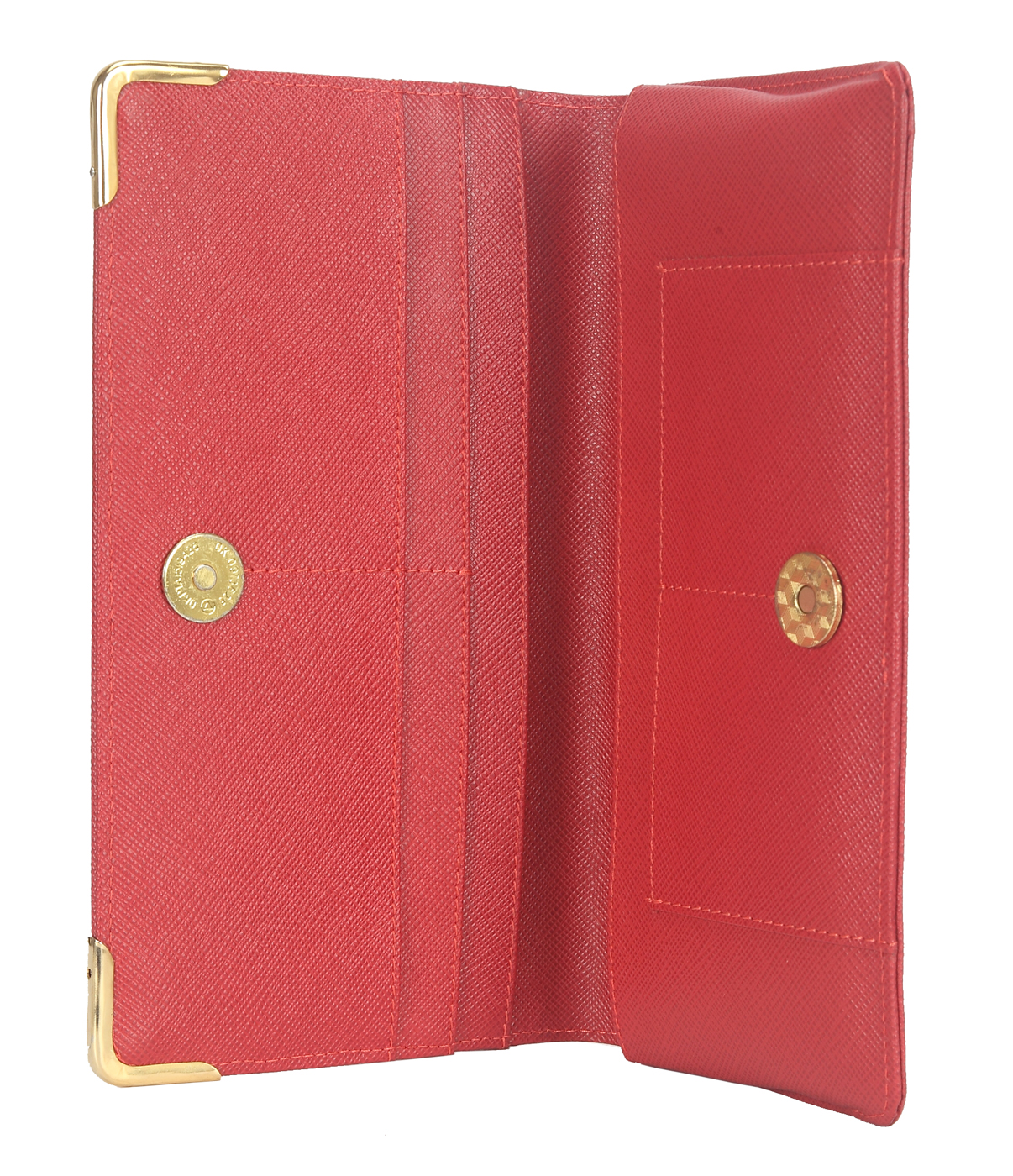 W248-Daisy-Women's  bifold wallet in Genuine Leather - Red
