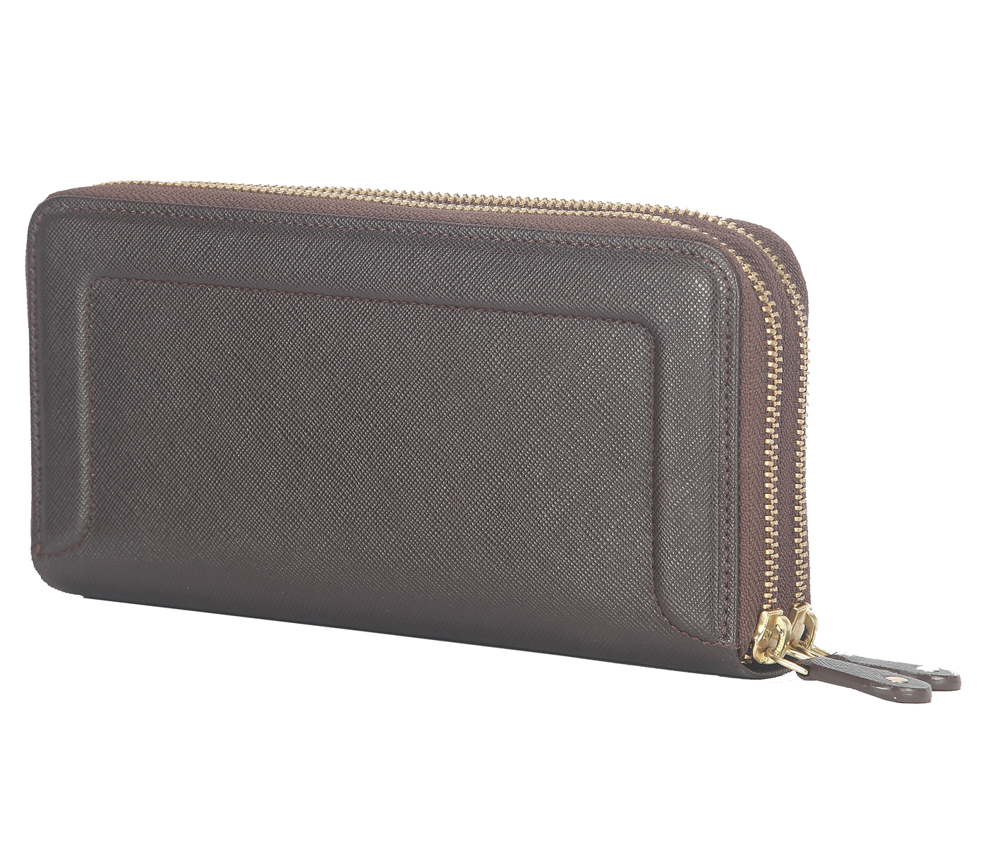 Wallet-Madeline-Women's day cum travel wallet in Genuine Leather - Brown.