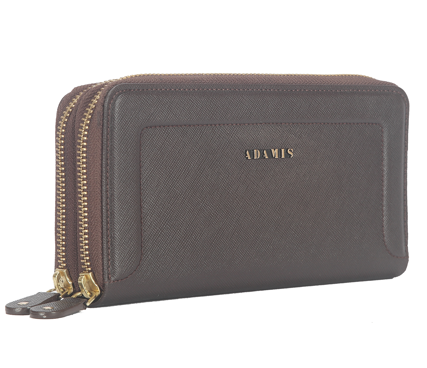 Wallet-Madeline-Women's day cum travel wallet in Genuine Leather - Brown.