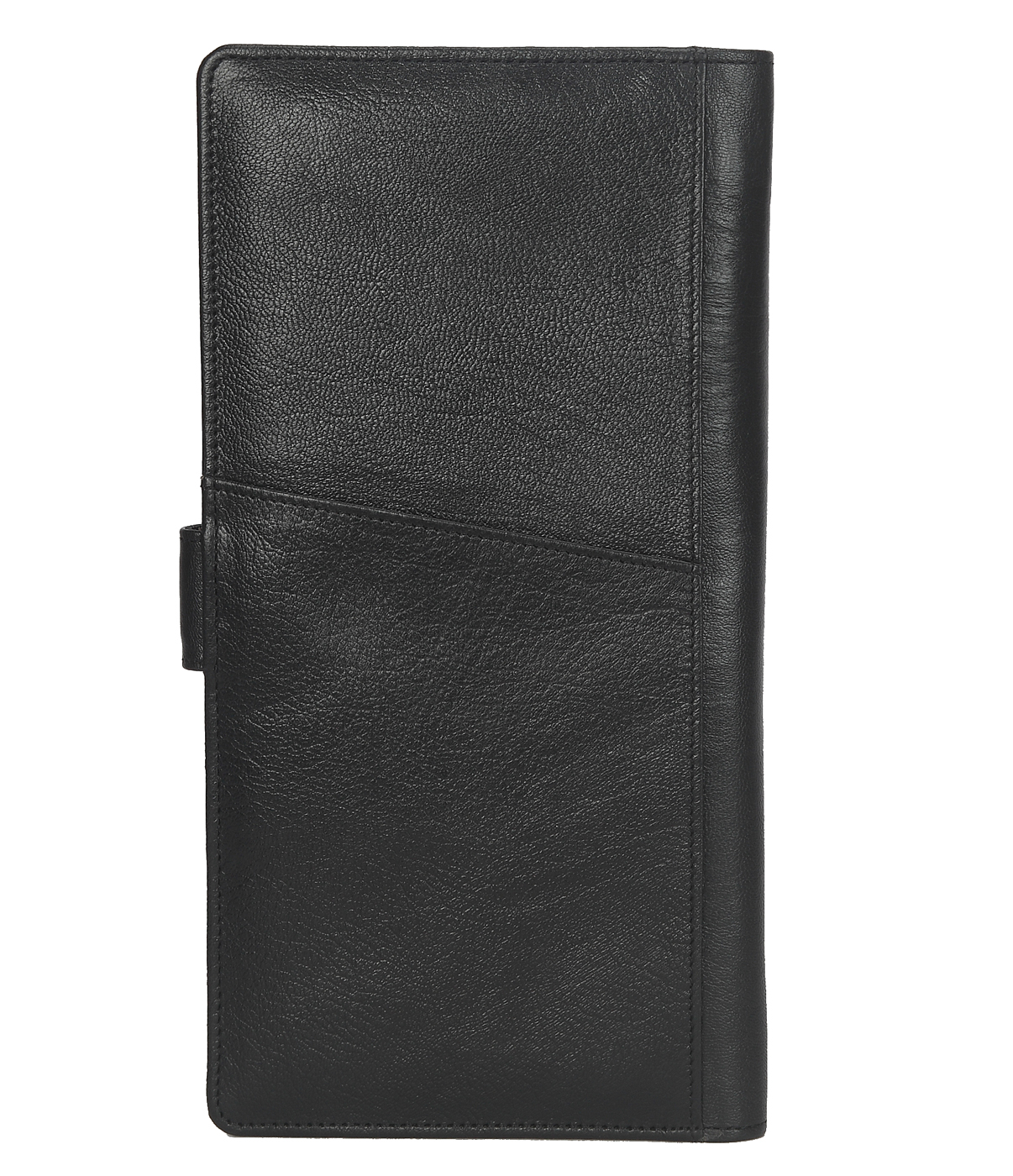 W247-Cynthia-Unisex wallet for travel documents in Genuine Leather - Black