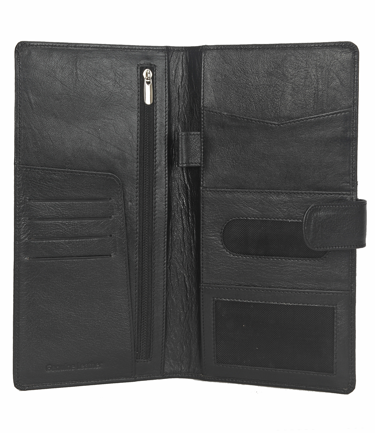 Wallet-Cynthia-Unisex wallet for travel documents in Genuine Leather - Black