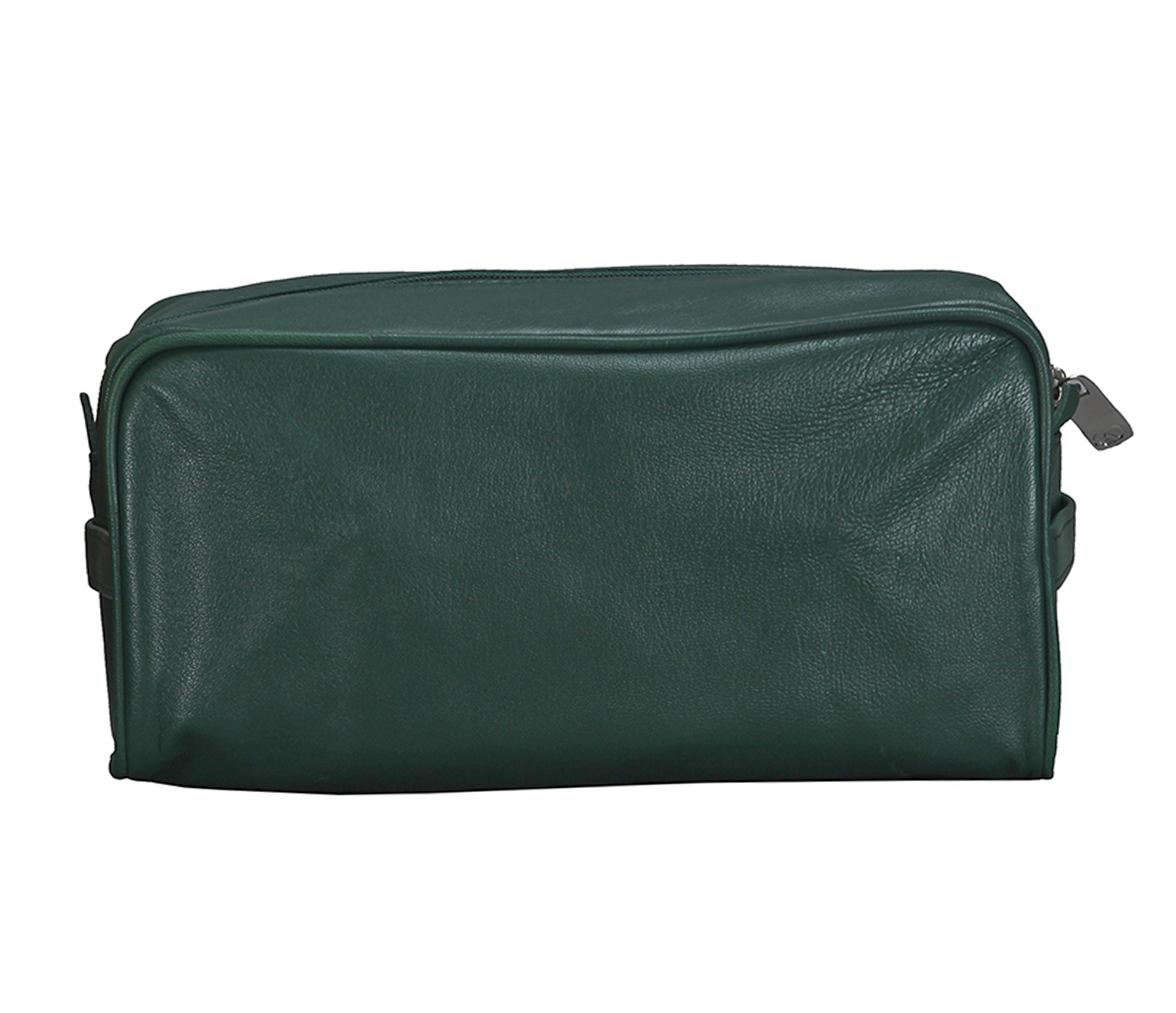 SC1--Unisex Wash & Toiletry travel Bag in Genuine Leather - Green