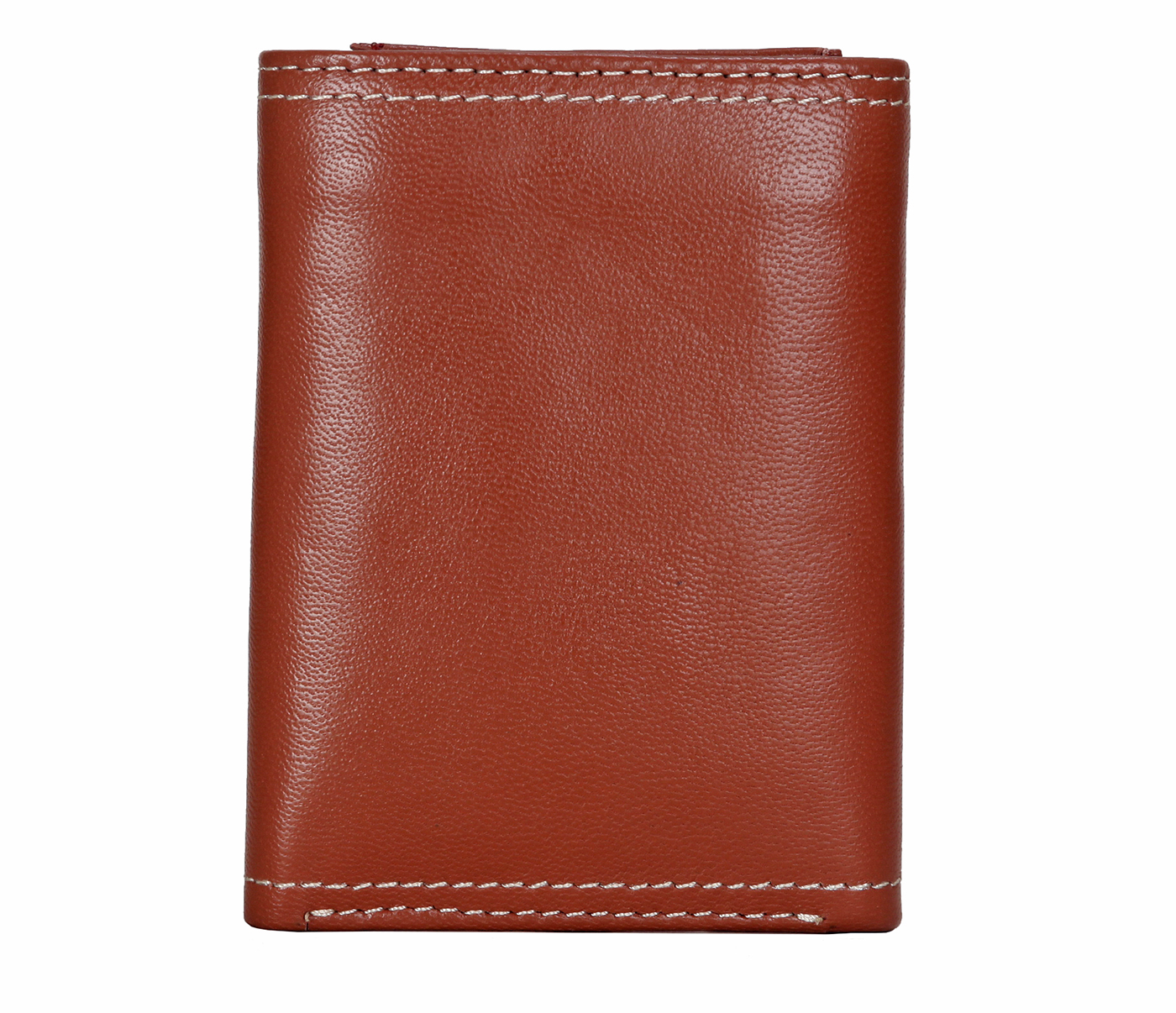 W282-Samuel-Mens's trifold wallet with photo id in Genuine Leather - Tan