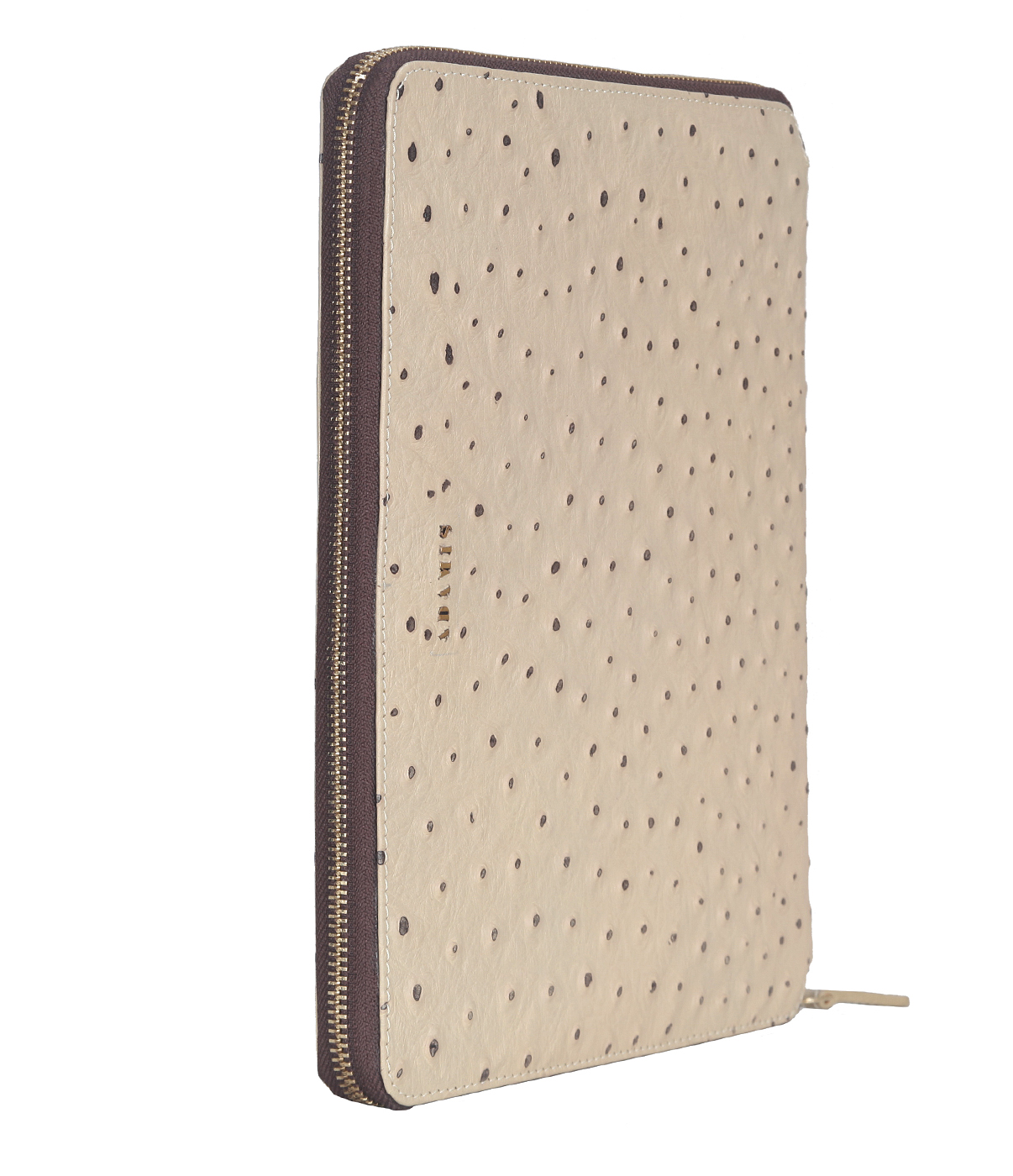 Tablet Case--Ipad air cover with magnetic tray in Genuine Leather - Beige