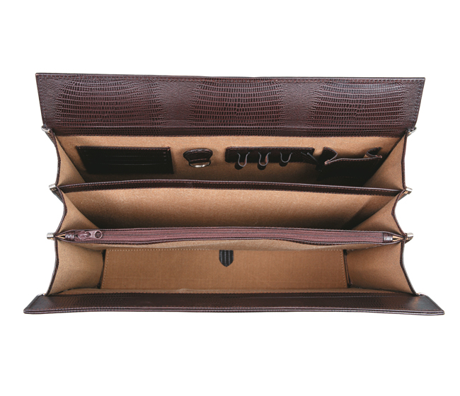 Portfolio / Laptop Bag-Paul-Laptop office executive bag in Genuine Leather - Brown
